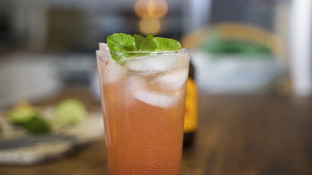 Raspberry Ginger Lime Drink