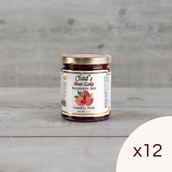 Case of 12 Country Style Raspberry Jam - Free Shipping