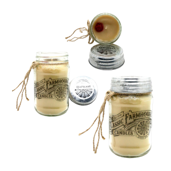 Raspberry Mason Jar Candle