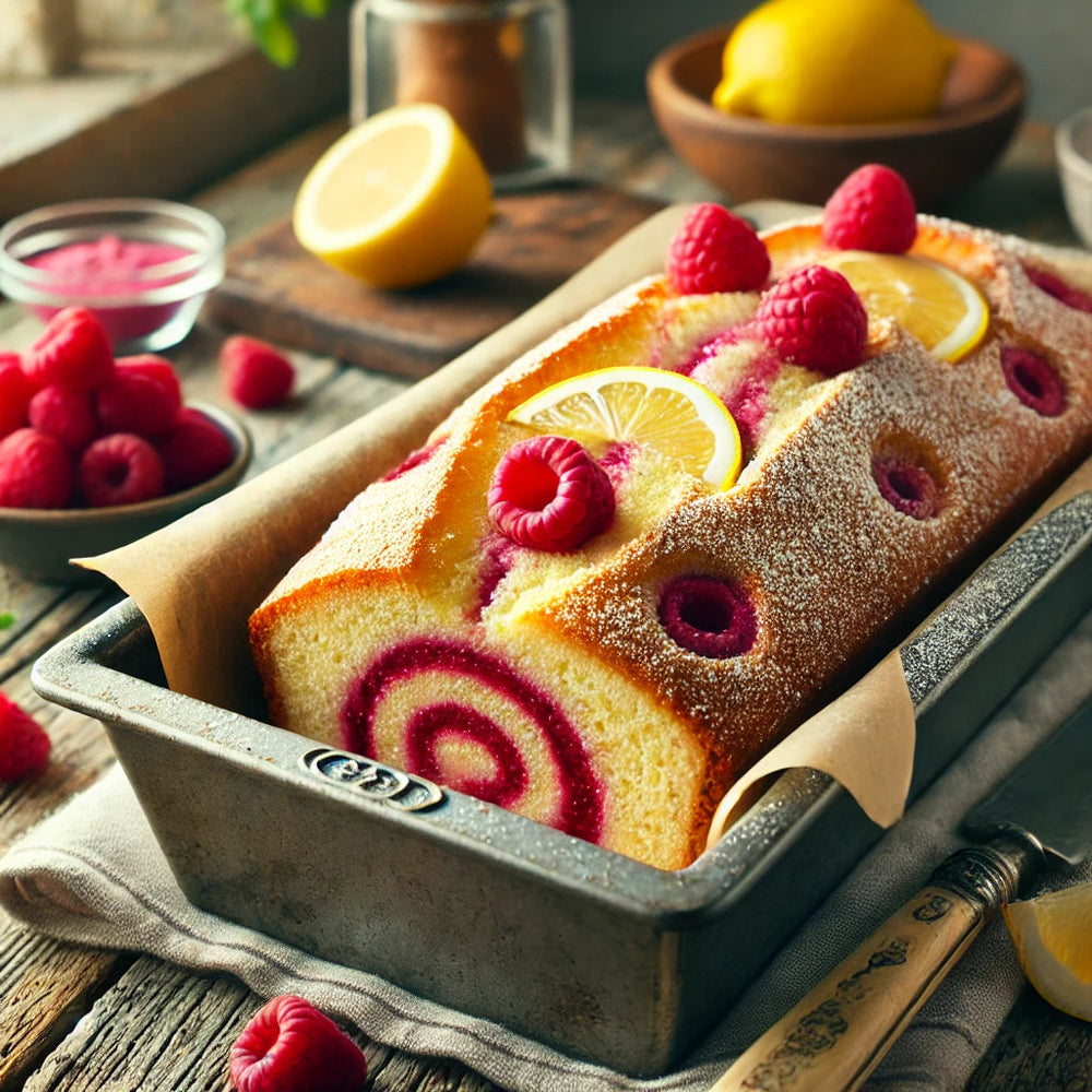 Raspberry Lemon Pound Cake