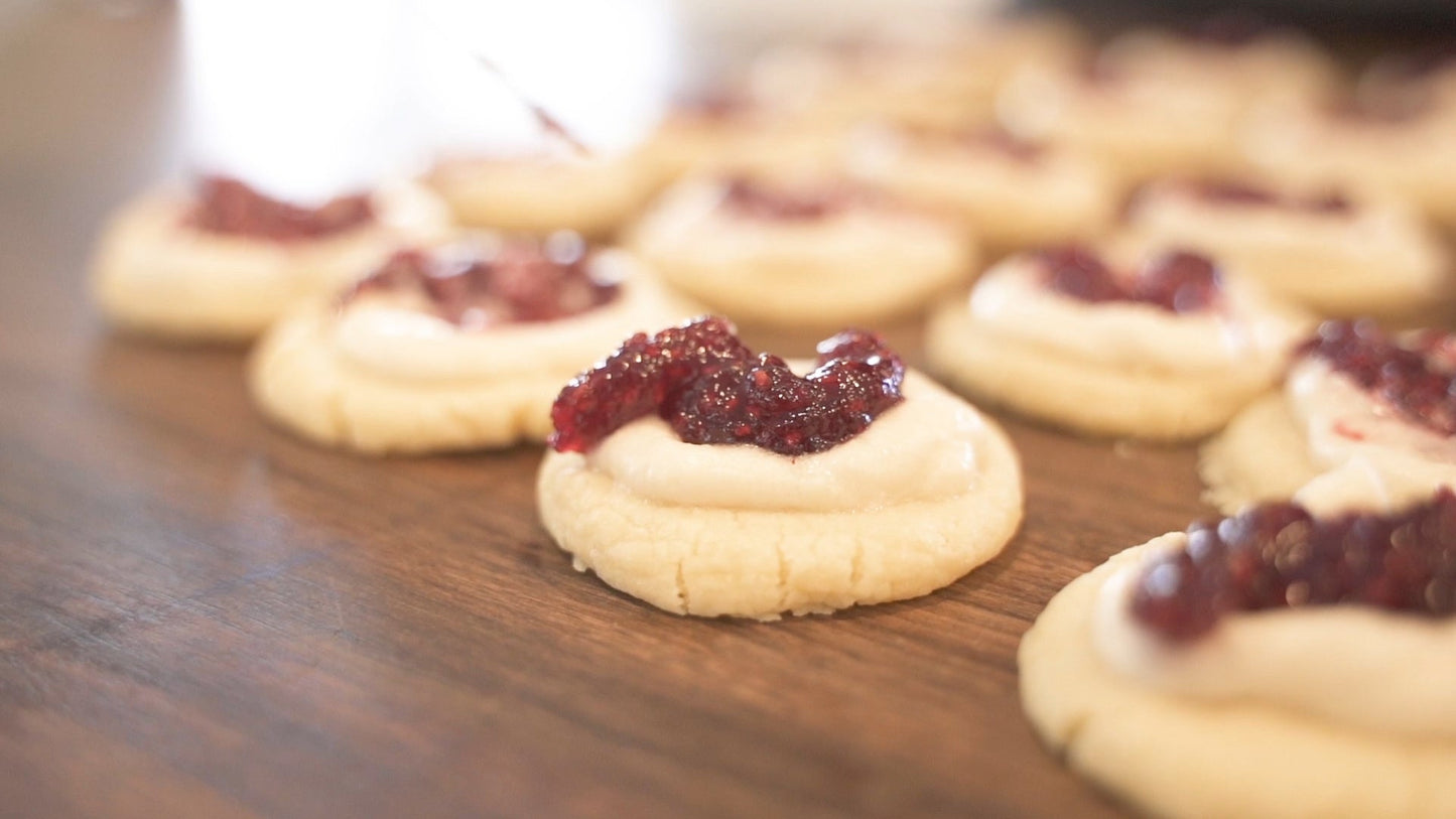 raspberry melting cookies