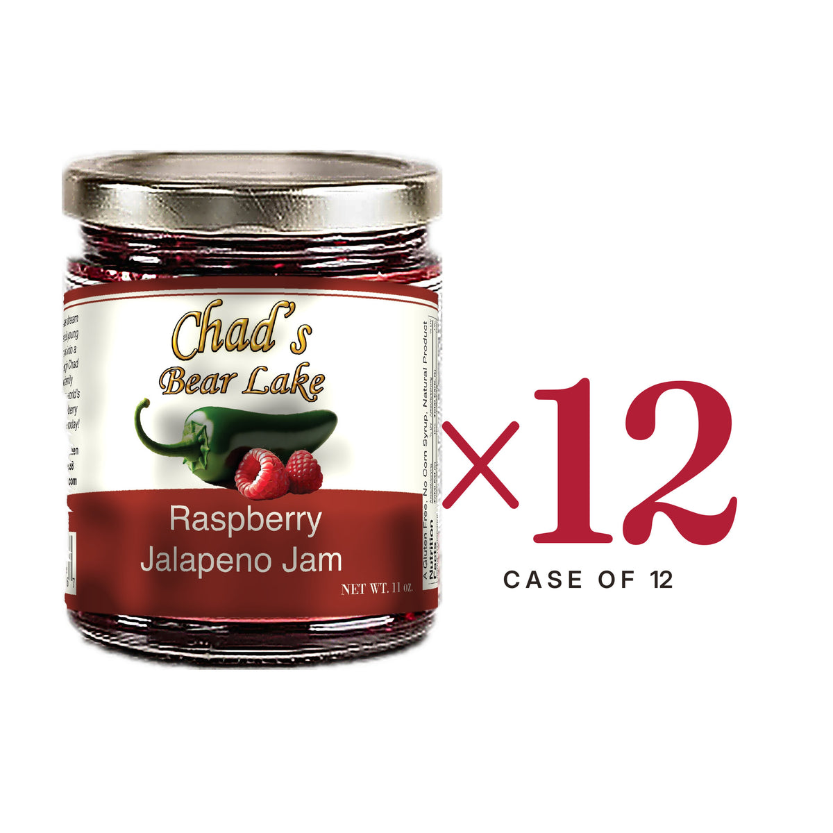 Case of 12 Raspberry Jalapeno Jam