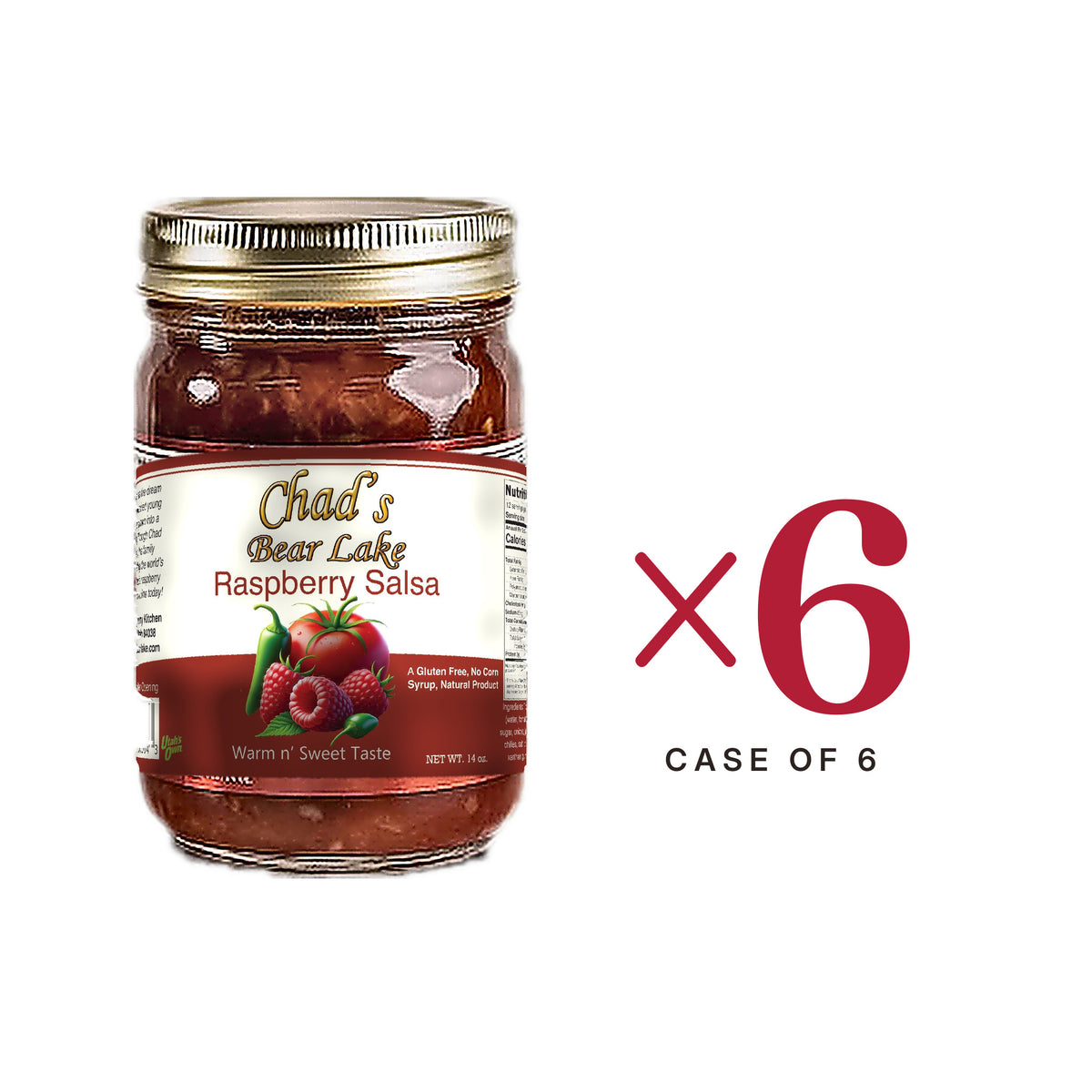 Case of 6 Warm & Sweet Raspberry Salsa