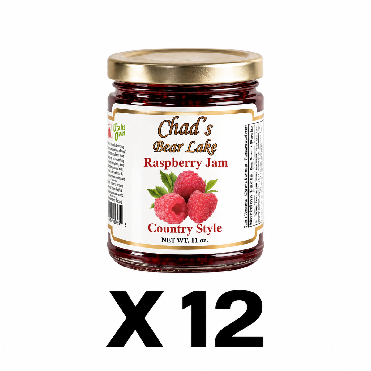 Case of 12 Country Style Raspberry Jam