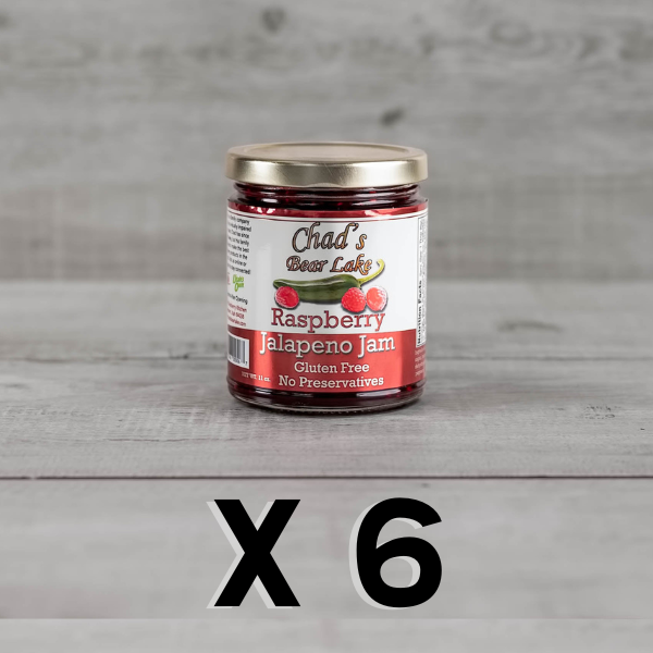 Case of 6 Raspberry Jalapeno Jam Free Shipping Chad's Raspberry