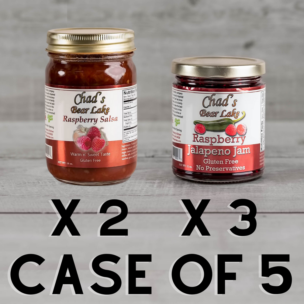 Case of 2 Salsa and 3 Jalapeno Jam - Free Shipping